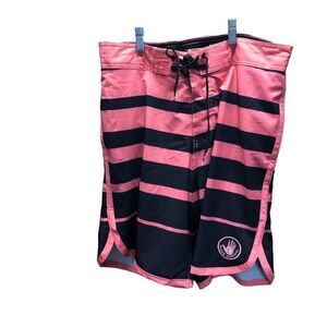 Body Glove Swim Trunks Black Bright Salmon Size L/34 (Large)